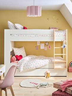 Slaapkamer en Opbergoplossingen-Stapelbed kind 90x190cm met laden en bibliotheek - IDAHO