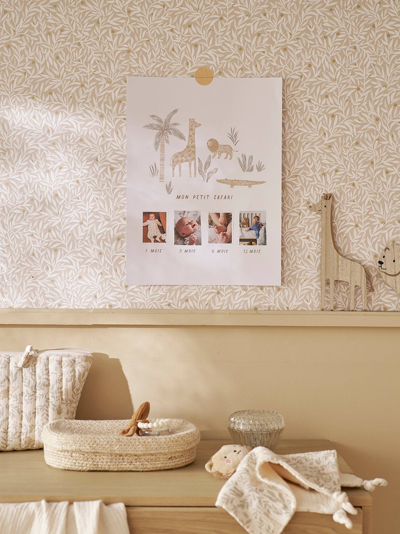 Geboorteposter BABYLON beige afbeelding 1