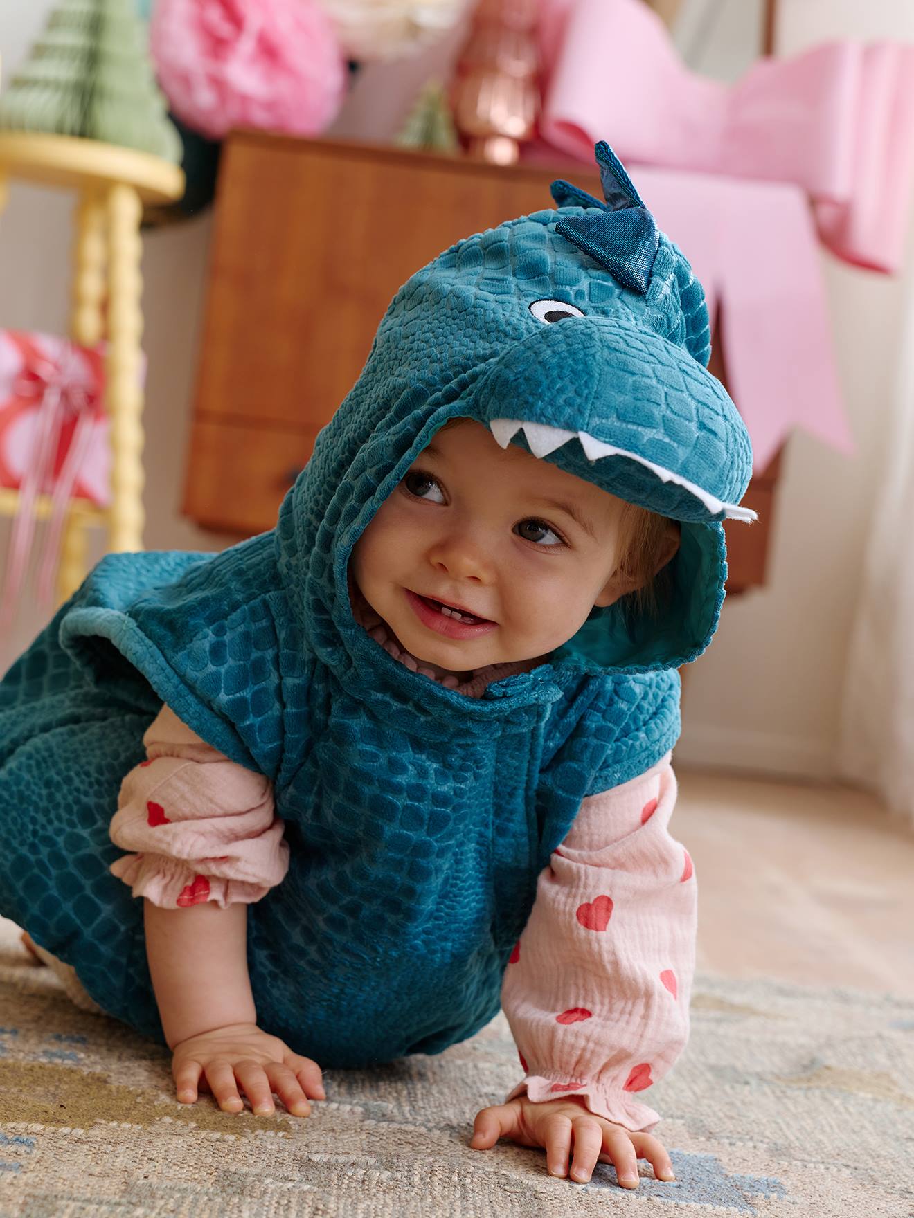 Dierenkostuum baby Dinosaurus groen