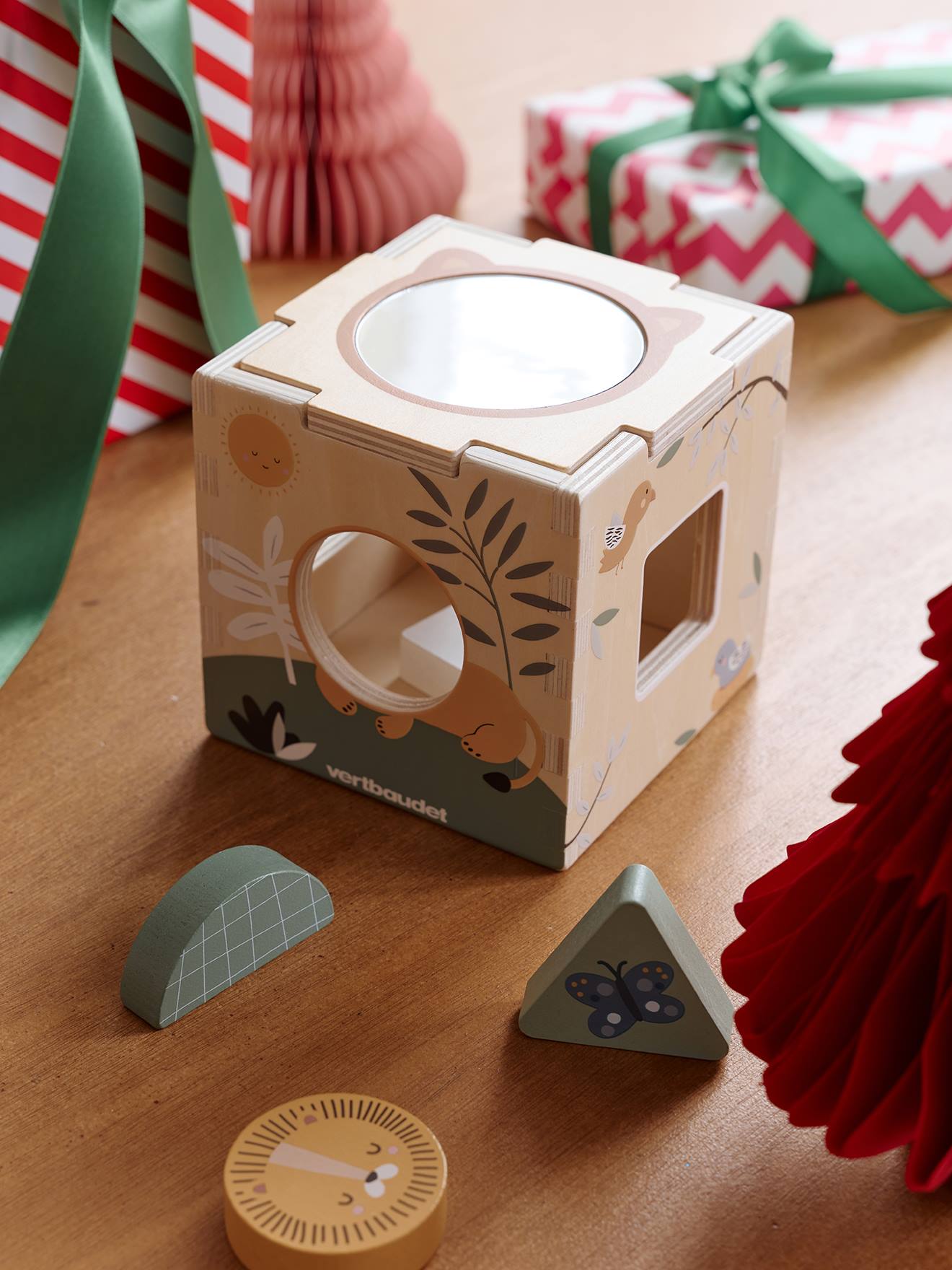 Vormendoos met spiegel van FSC®-hout TANZANIE hout