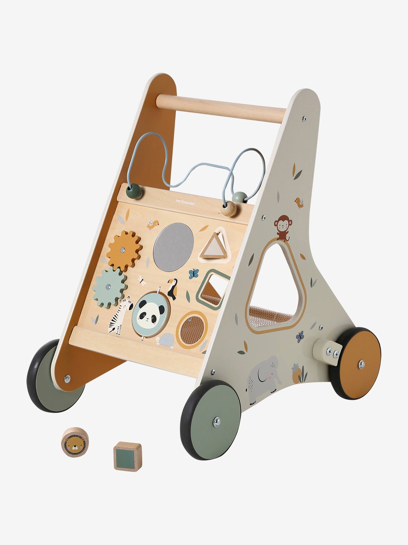 Loopwagen met remmen GREEN FOREST van FSCĀ®-hout geel