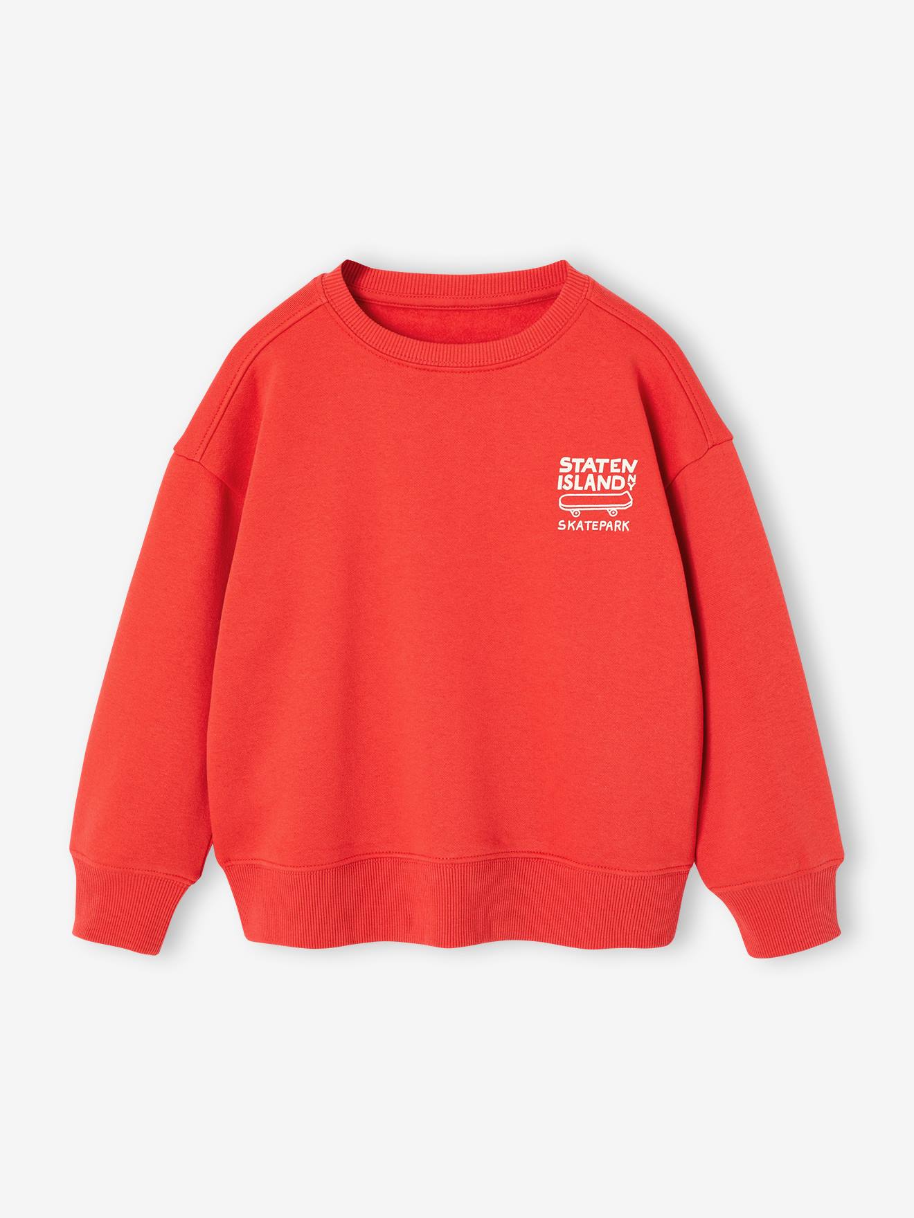 Jongenssweater met motief op de borst grenadine