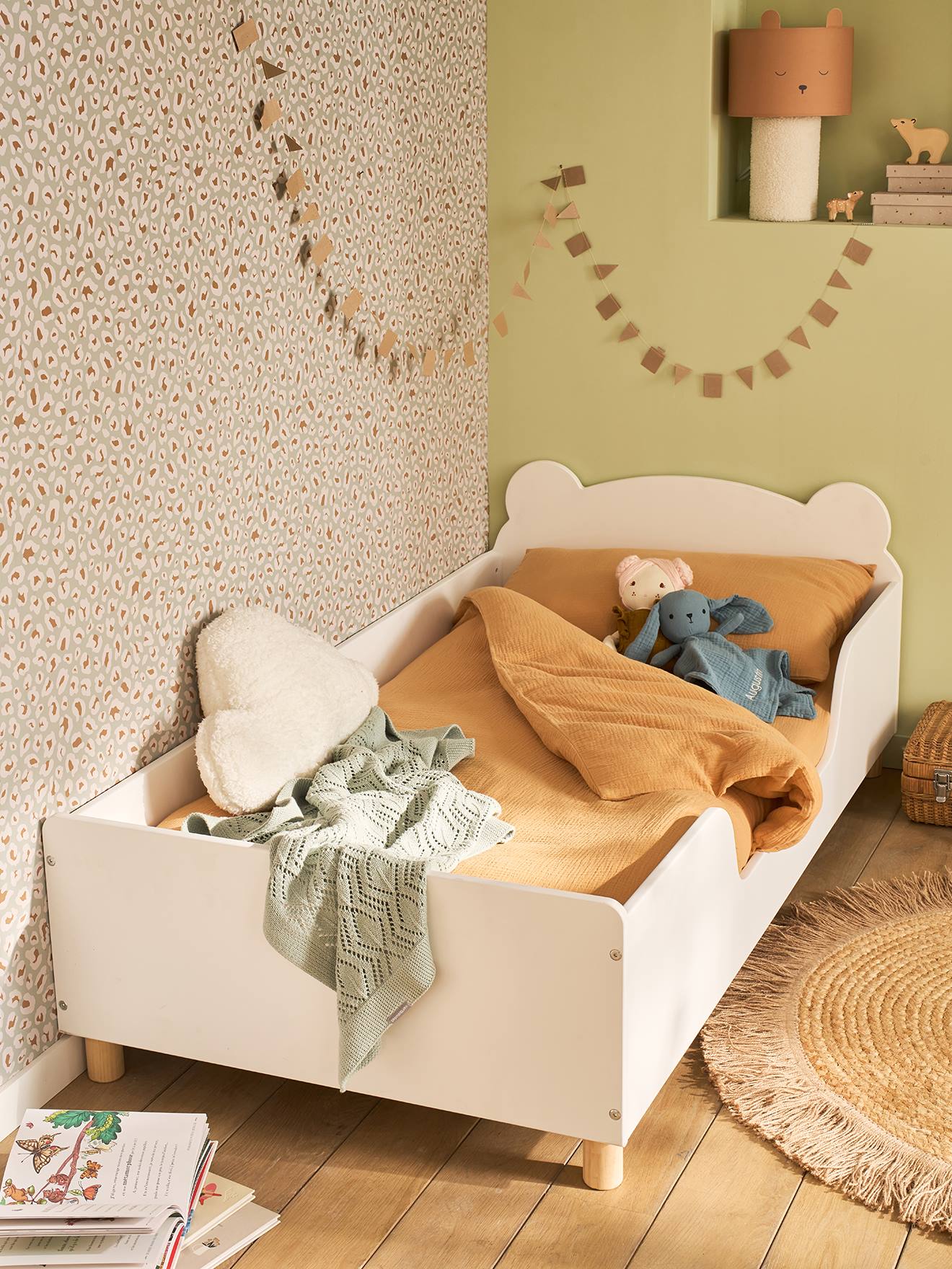 Design kinderbed Ourson 70x140cm wit