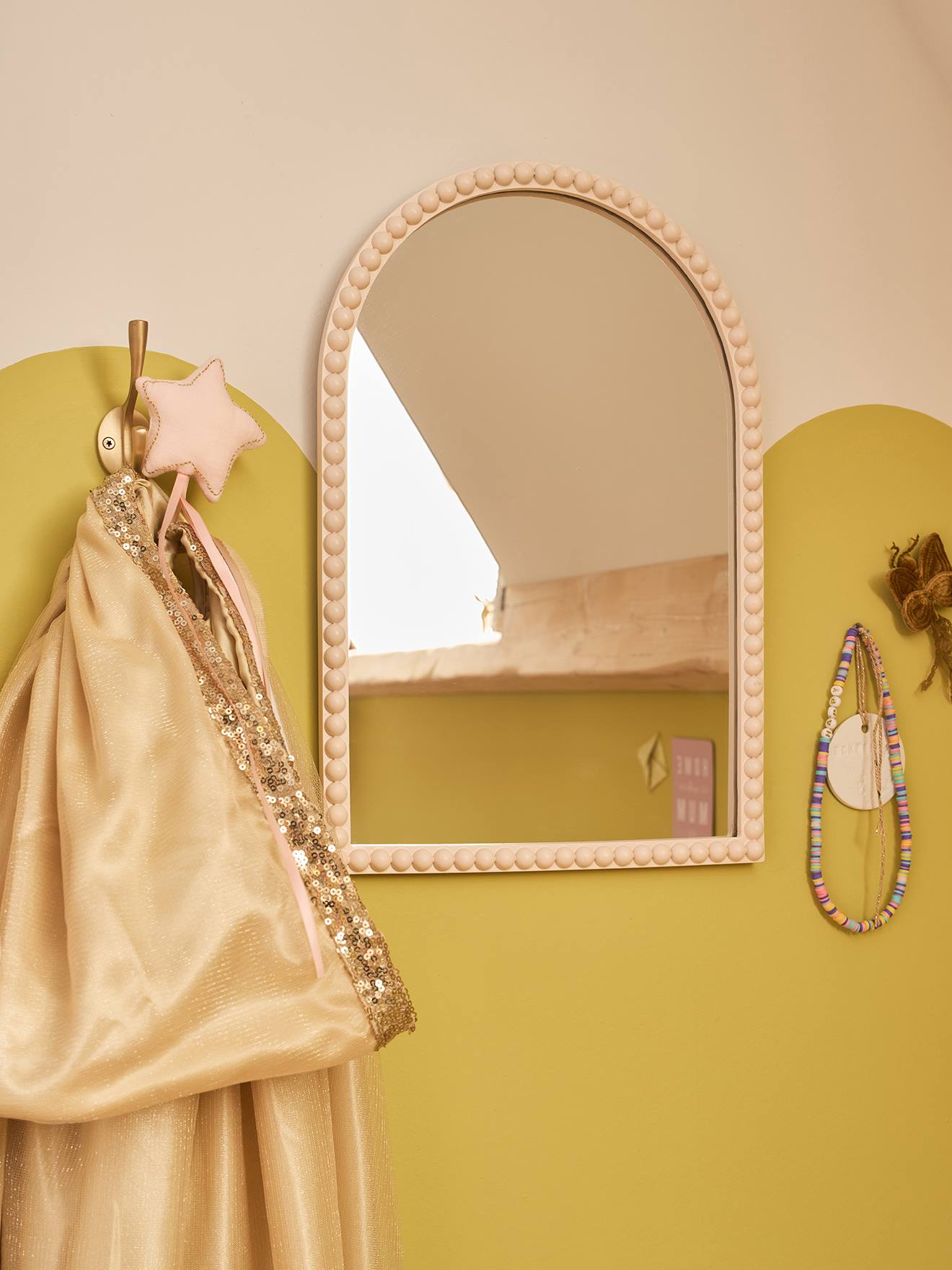 Spiegel telraam beige
