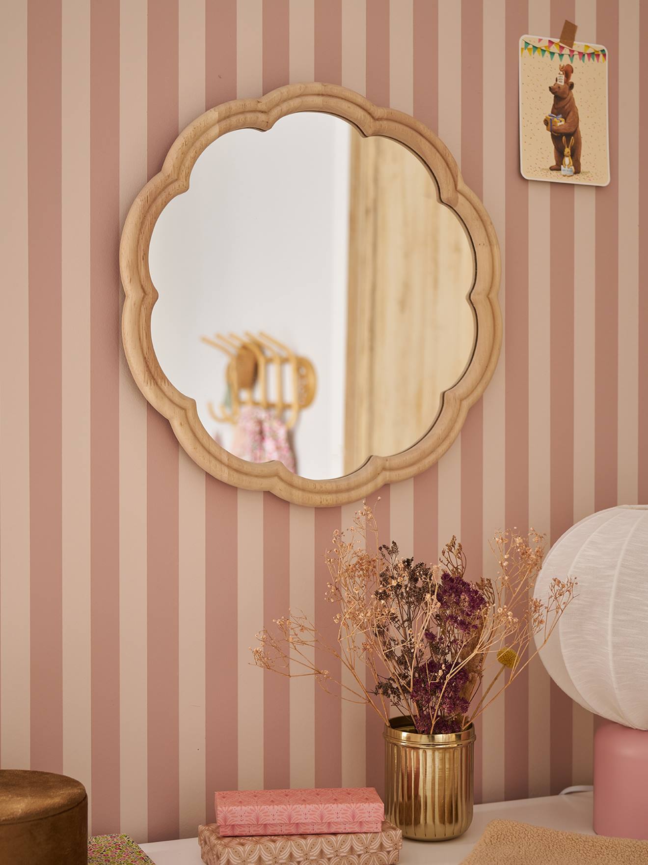 Ronde spiegel FESTON beige