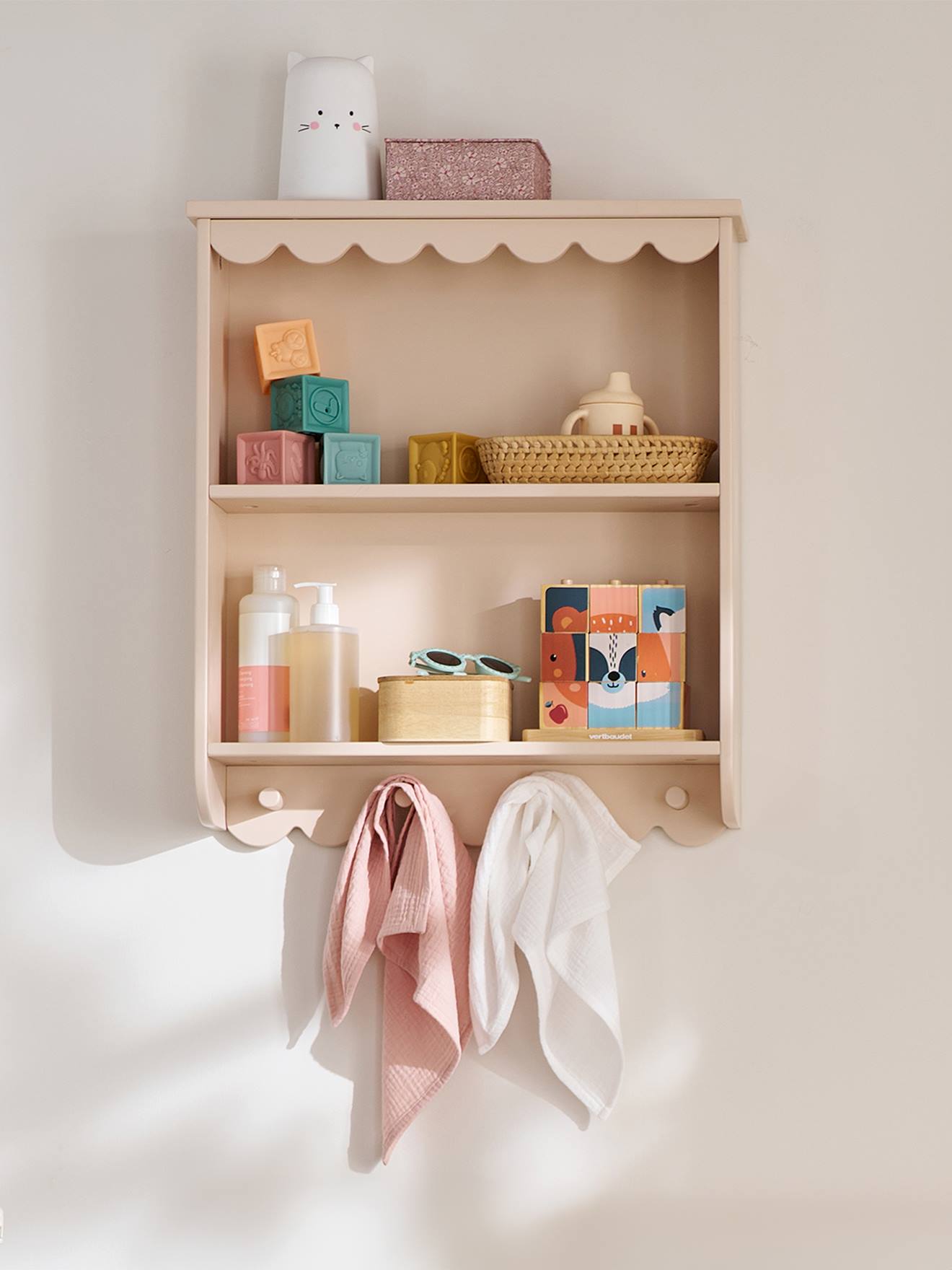 Feston-plank met kapstokhaak rozen