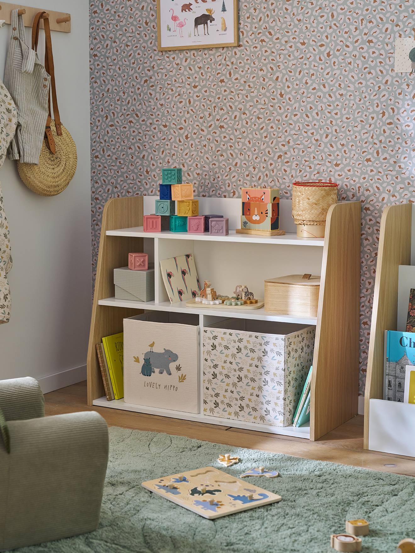 Boeken- en speelgoedopbergmeubel YEL wit