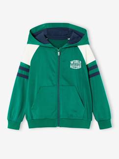 Jongens-Sport collectie-Sportsweater met raglanmouwen en ritssluiting voor jongens