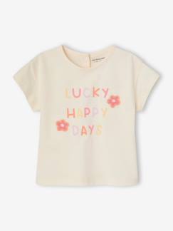Baby-T-shirt voor babymeisjes met gehaakte details