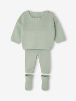 Baby-Babyset voor babyjongens, 3-delig, gebreid