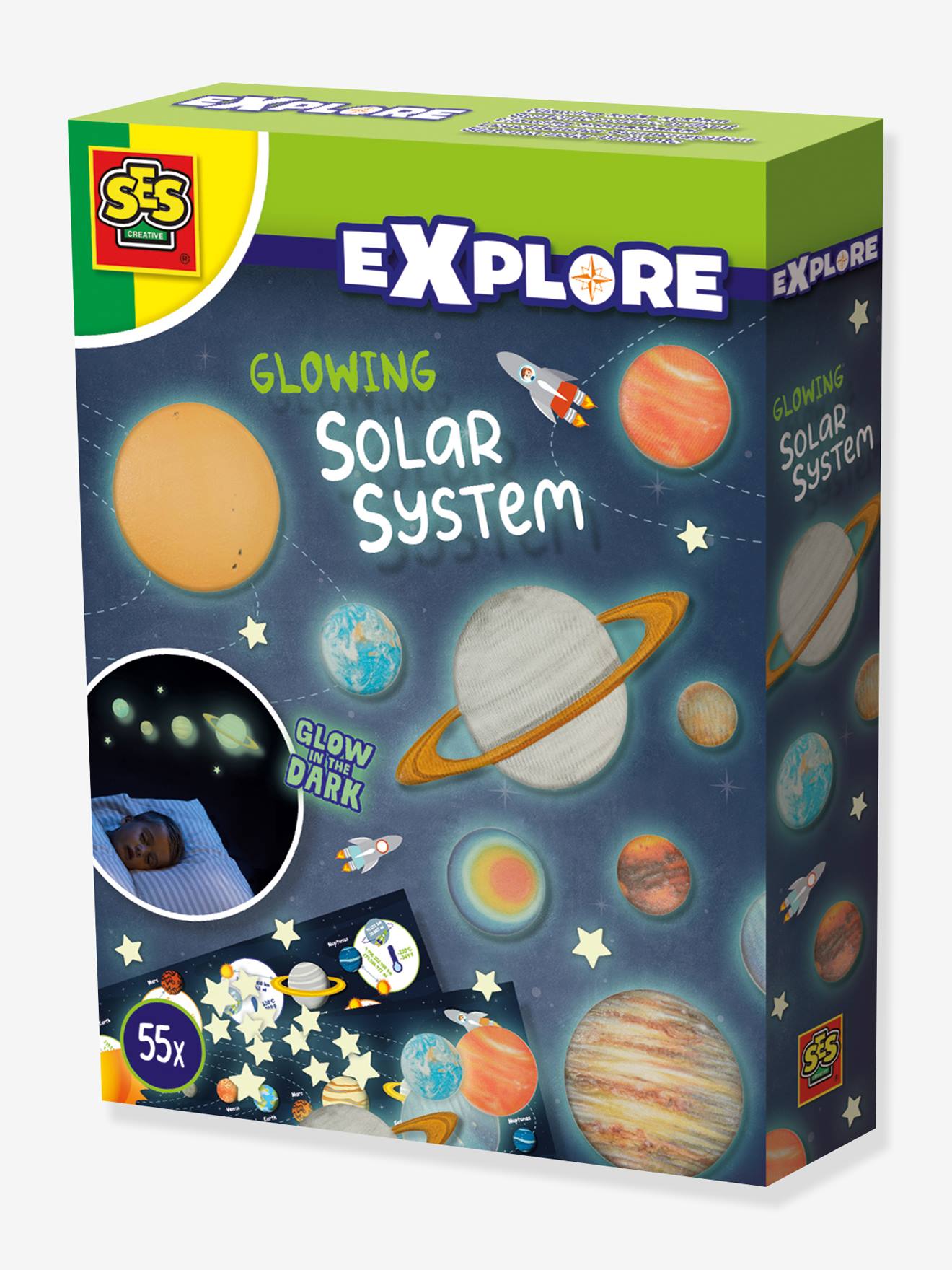 Lichtgevend zonnestelsel SES Creative meerkleurig