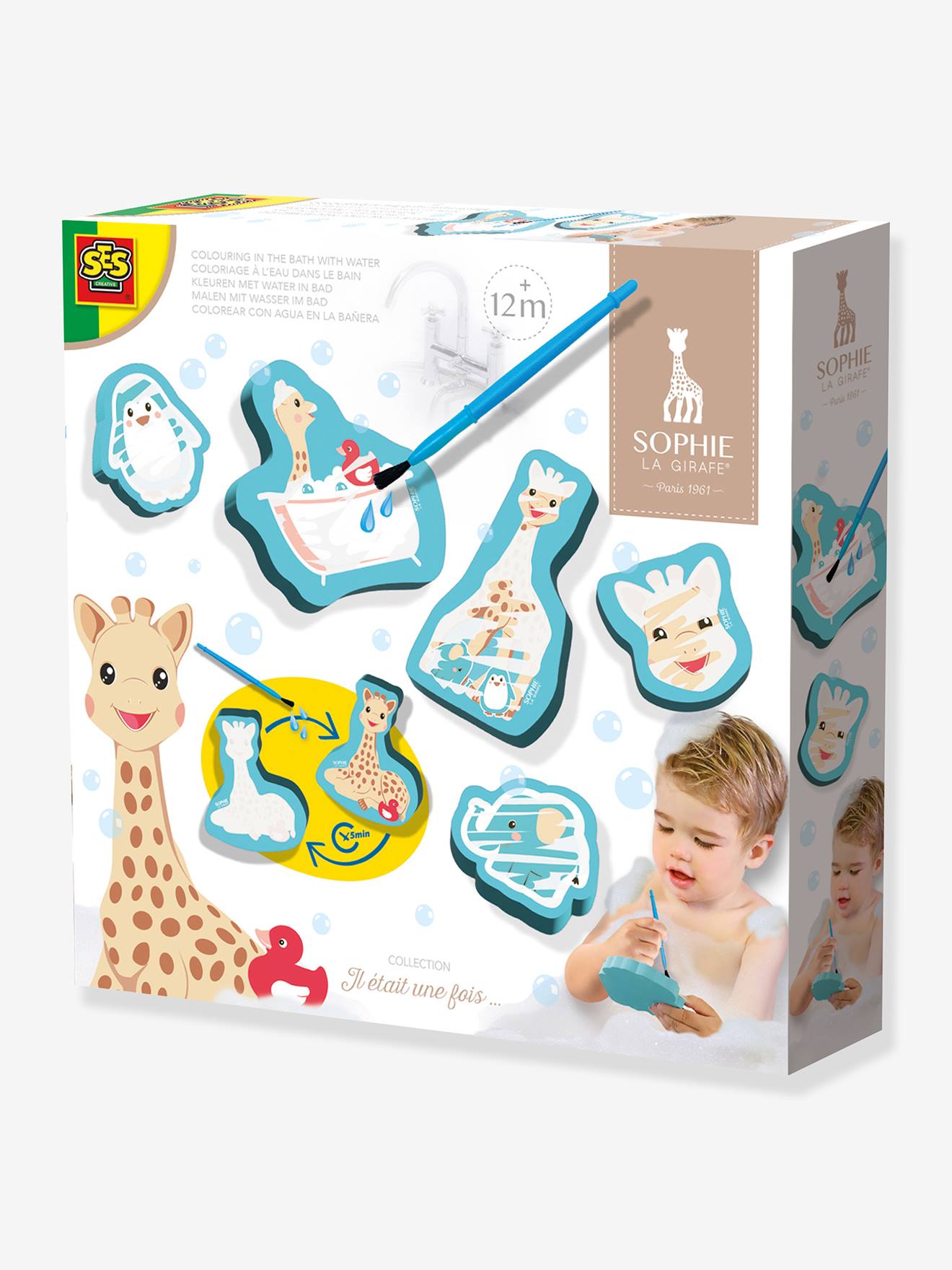 Badset - SES Creative schuimfiguren om in te kleuren meerkleurig