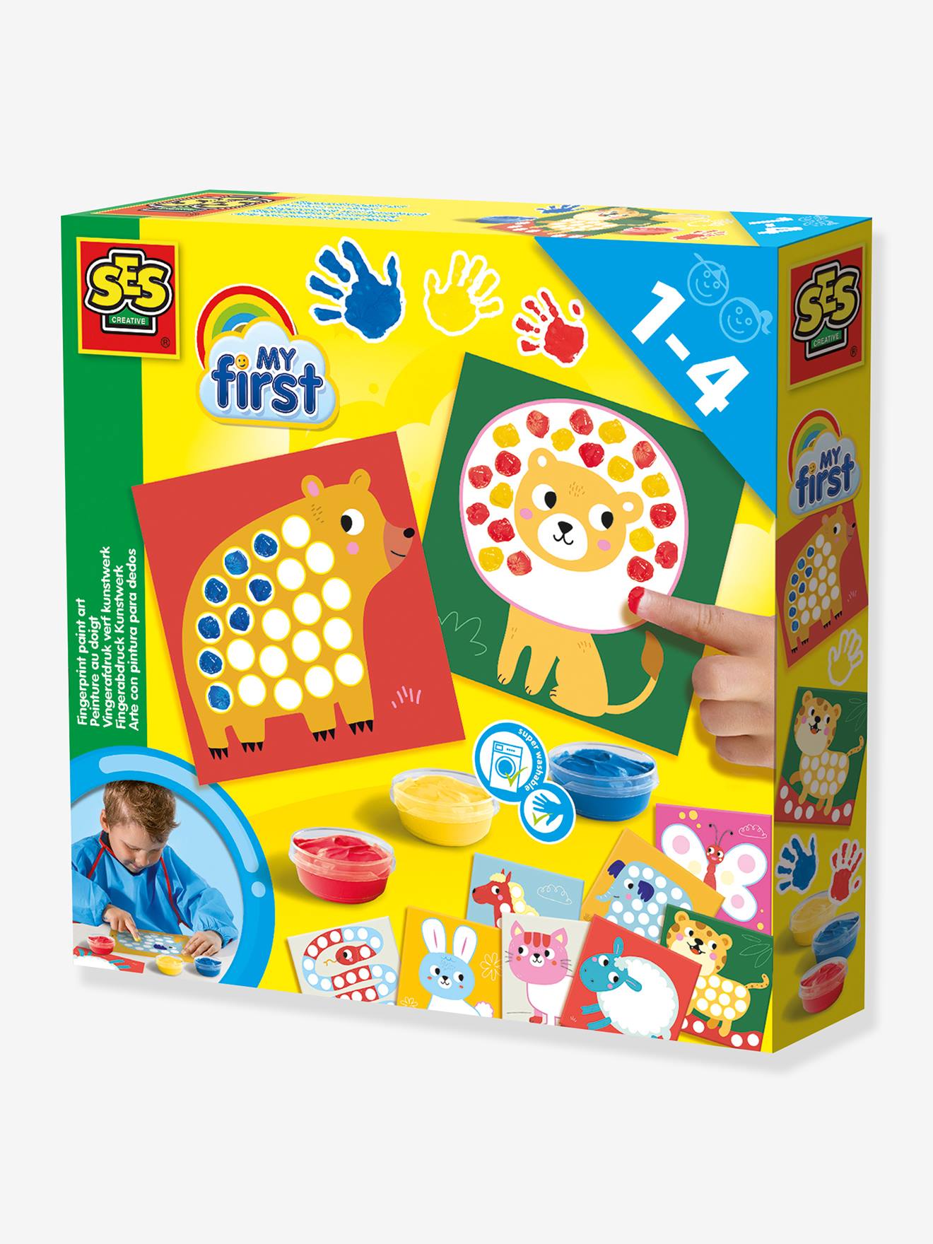 Mijn eerste vingerafdrukset met dierenmotieven SES Creative meerkleurig