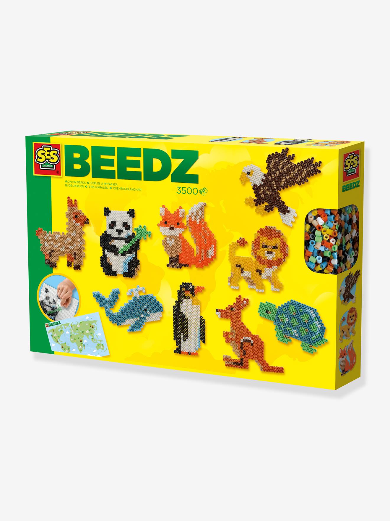 Set strijkkralen dieren SES Creative meerkleurig