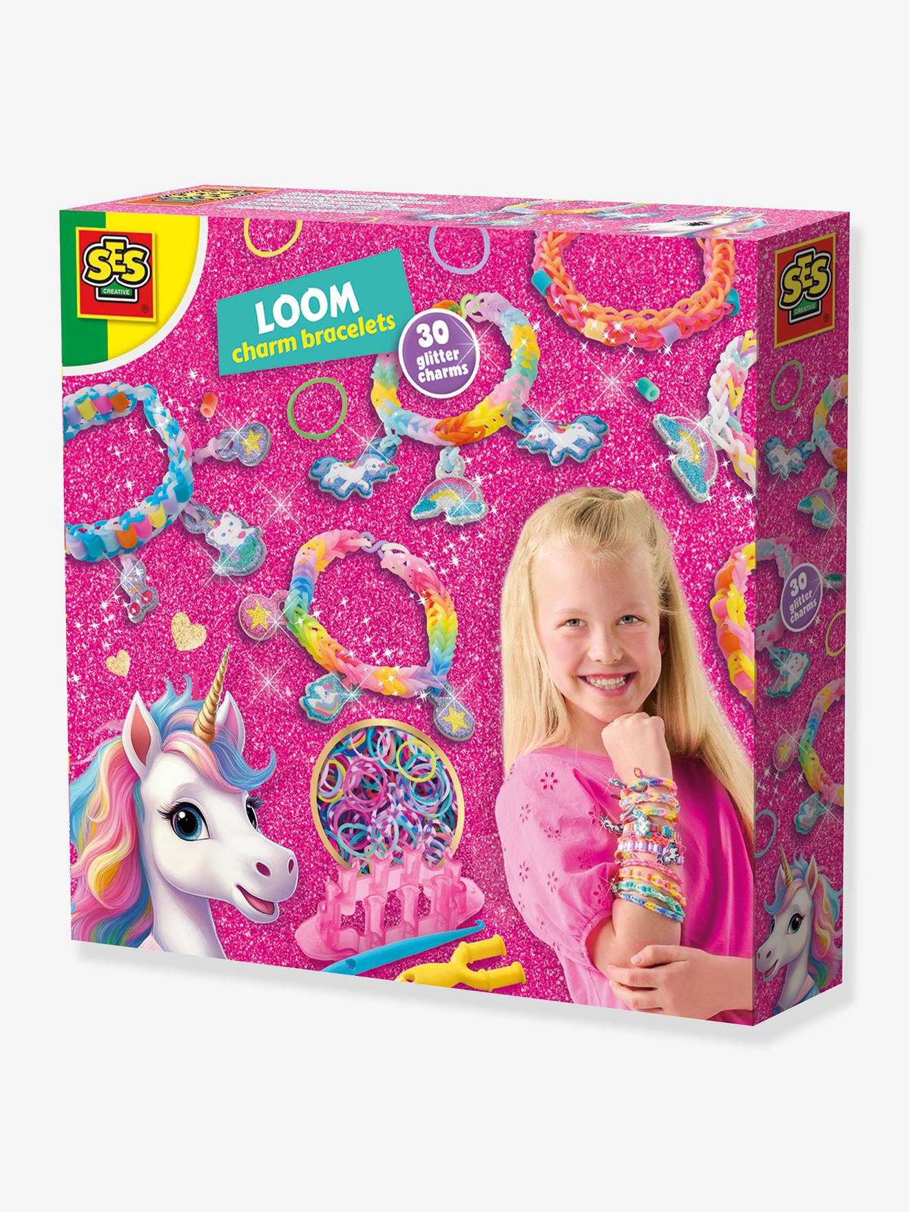 SES Creative Loom charms eenhoorn armband creatieset meerkleurig