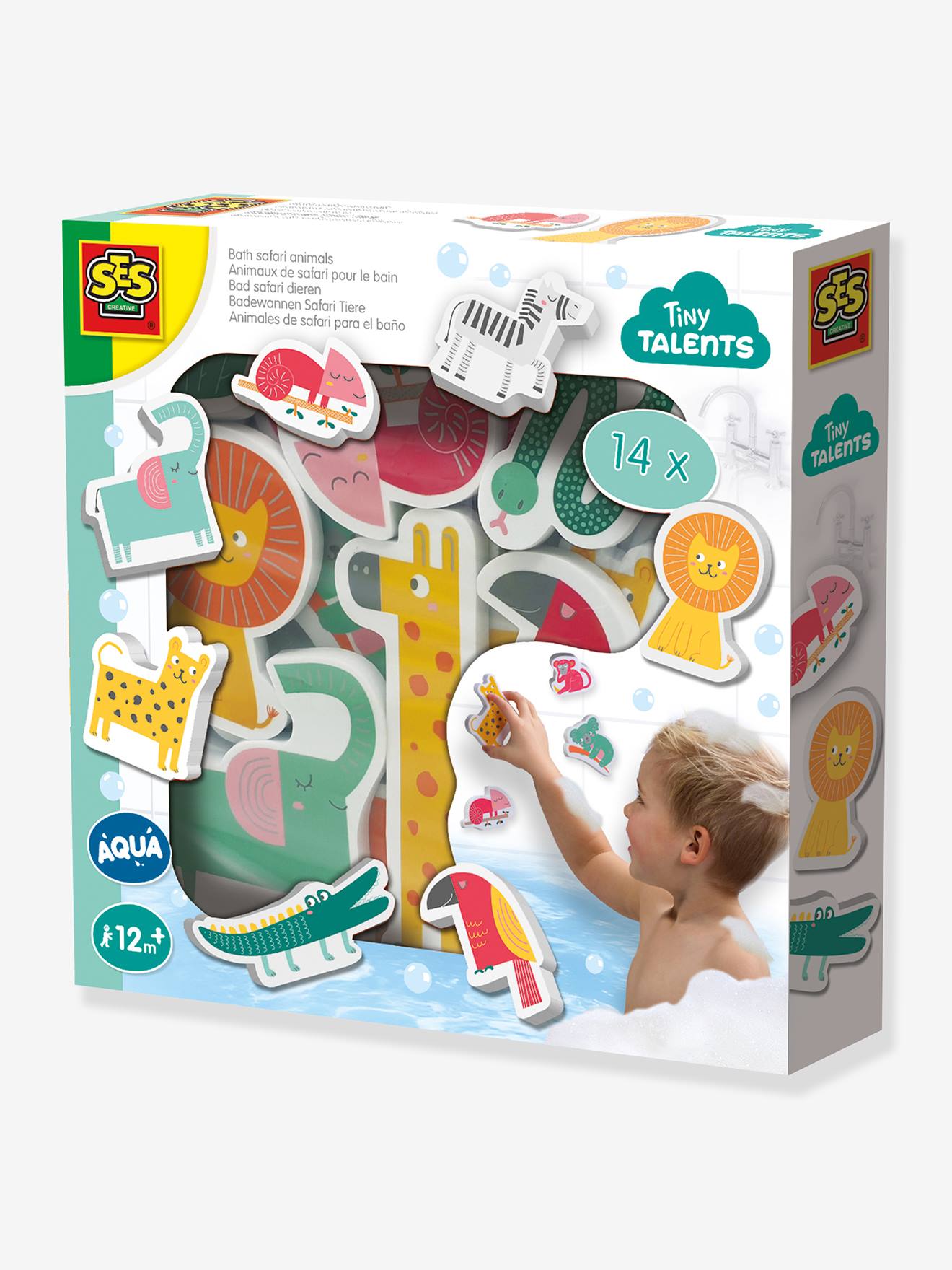 Savannedieren voor het bad van baby SES Creative meerkleurig