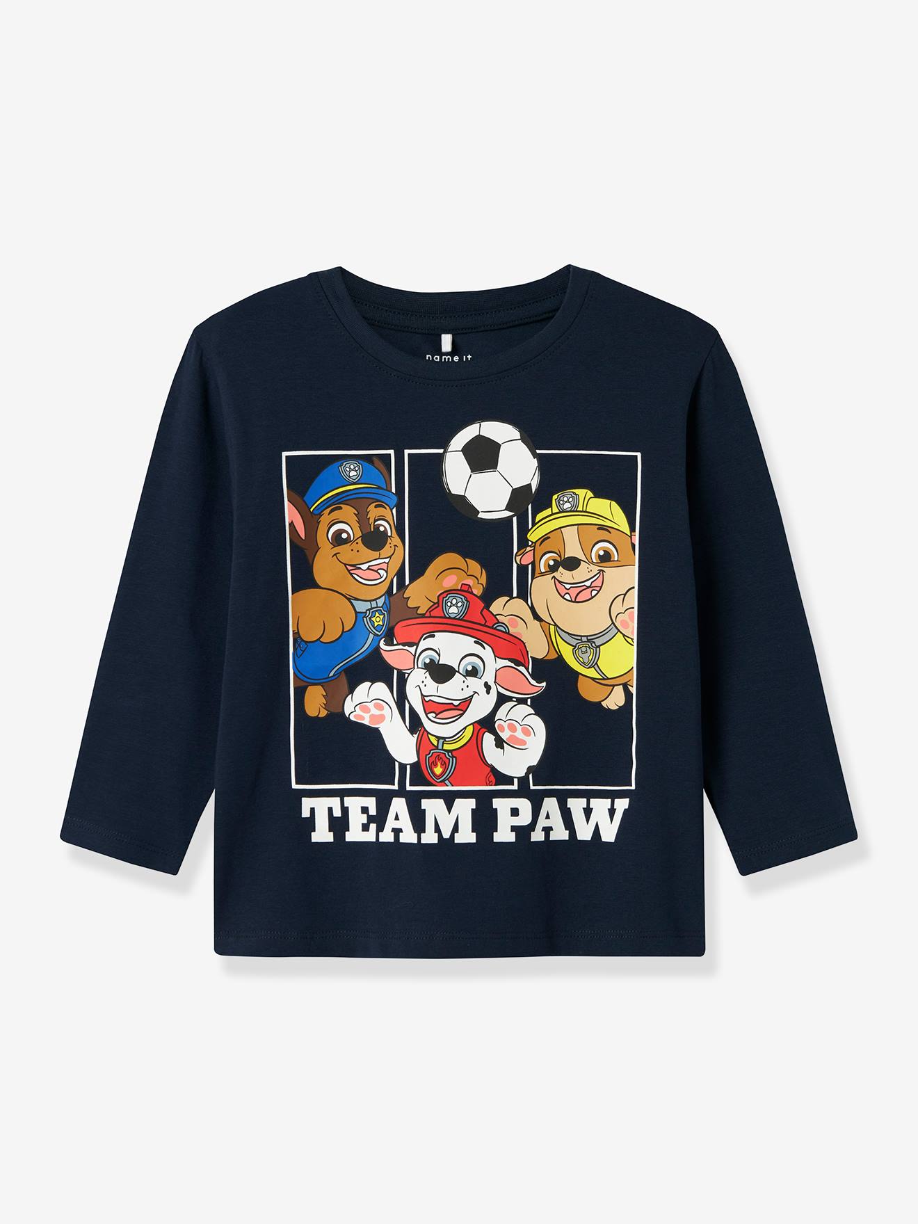 Sweater jongen TEAM PAW NAME IT marineblauw