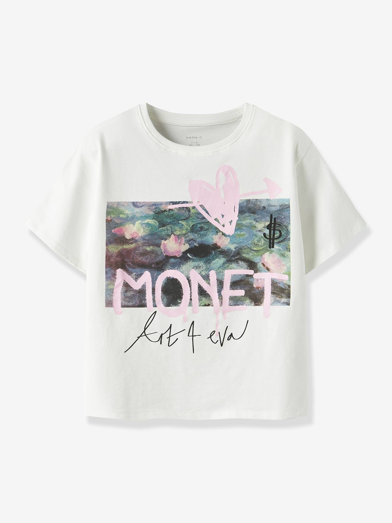 T-shirt Nénuphars meisje NAME IT ecru