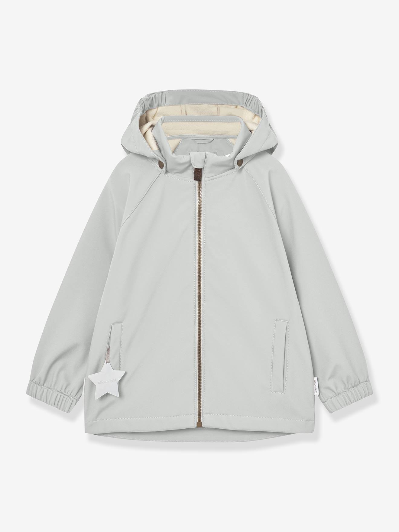 Softshell babyjas met capuchon, winddicht en waterafstotend MATADEN MINI A TURE mintgroen