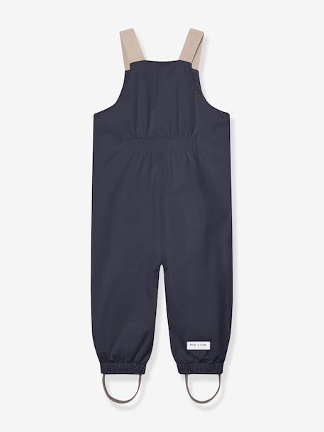 Waterdichte salopet baby MATWALENTAYA MINI A TURE donkerblauw+saliegroen+terracottategel - vertbaudet enfant 