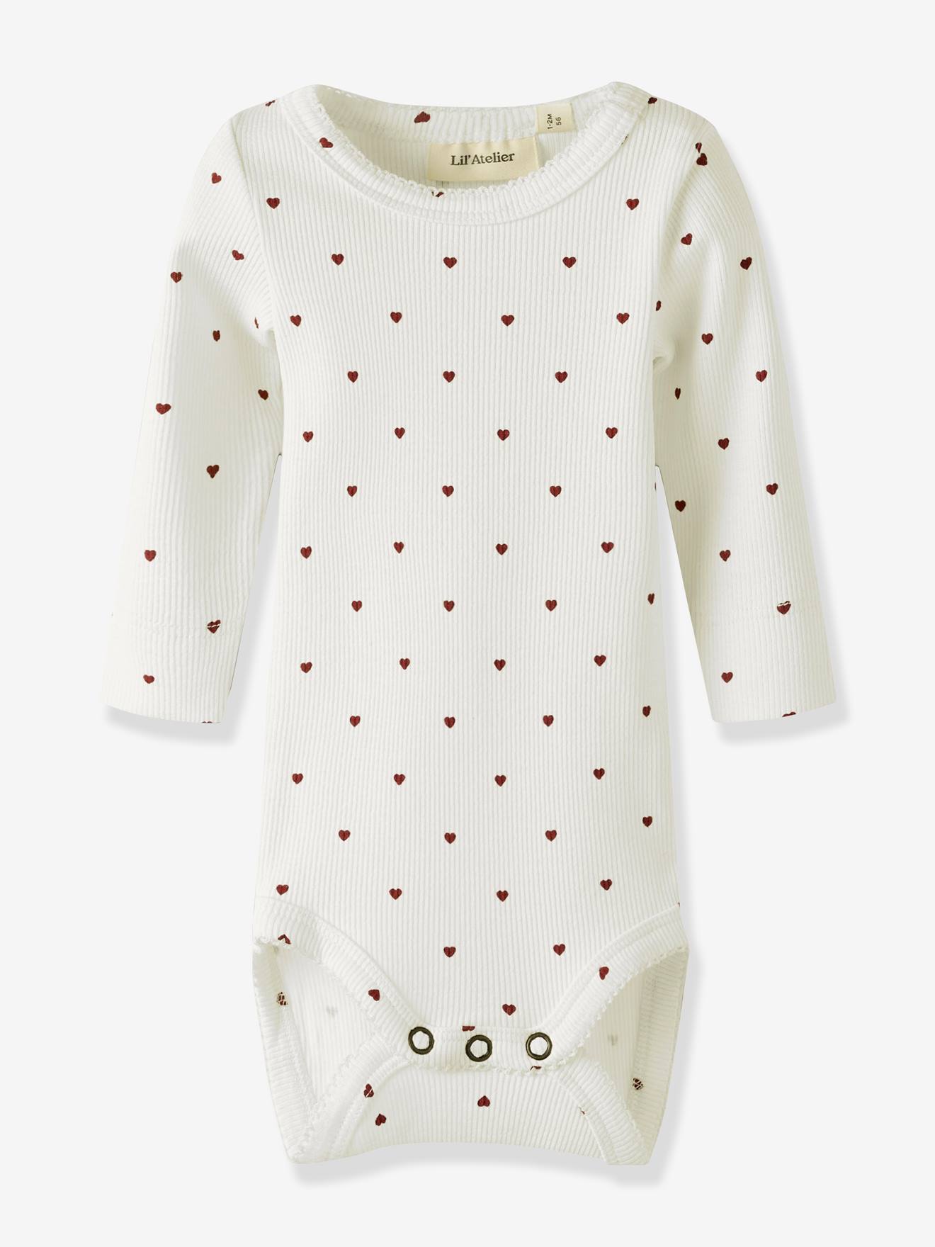 Body met lange mouwen baby meisjes LIL'ATELIER BABY hartjes ecru