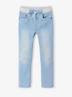 Jongens-Jean-Rechte fleecebroek jongens denim look