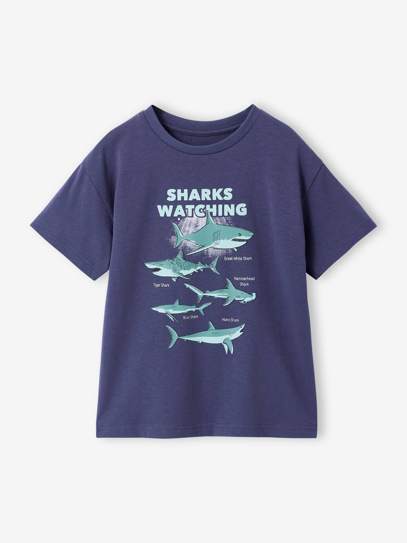 Jongensshirt dierenmotief leiblauw