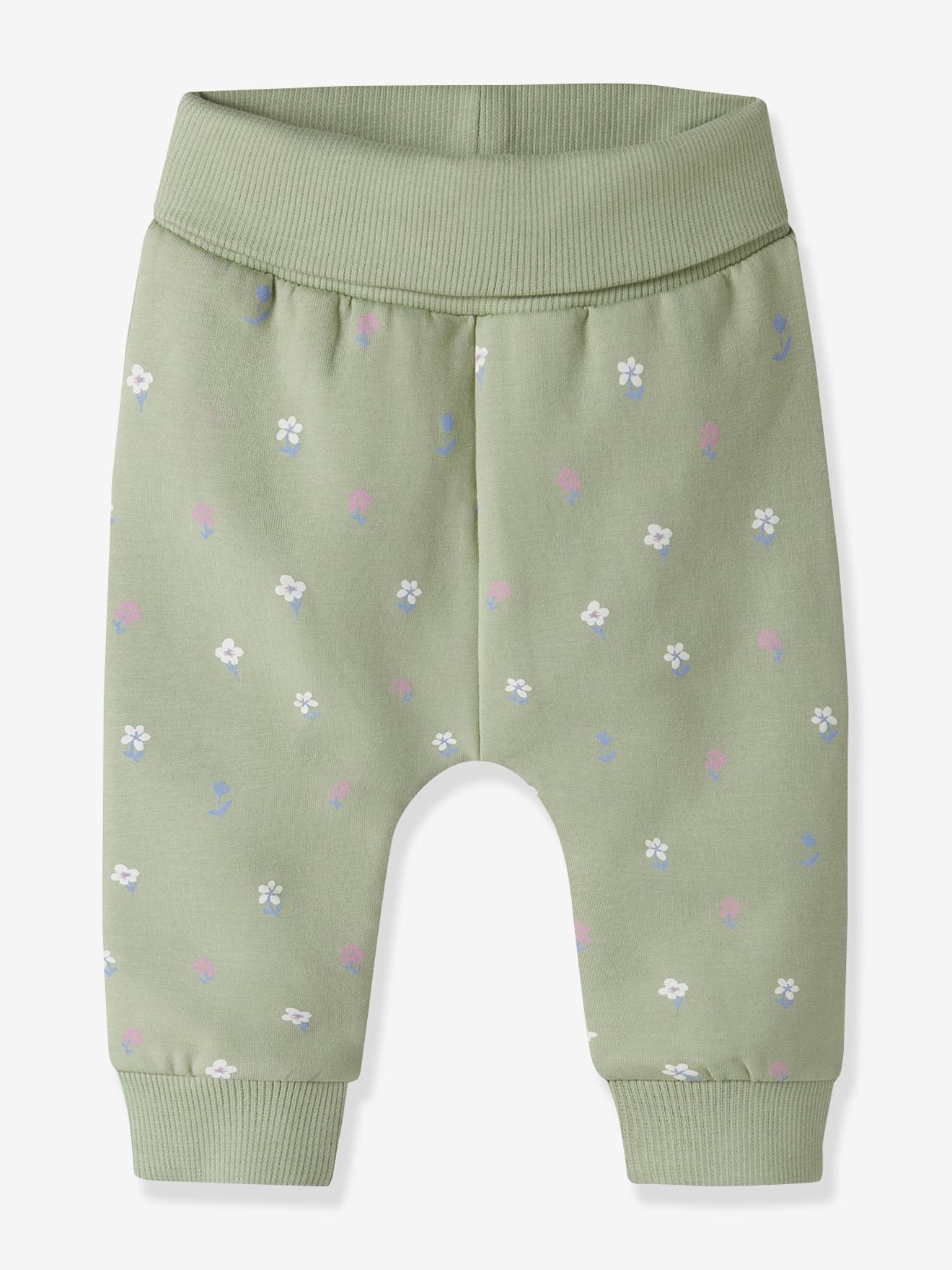 Joggingbroek voor babymeisjes van NAME IT saliegroen