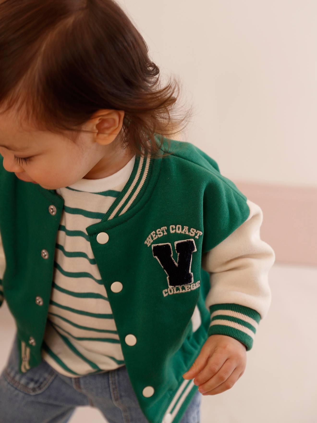 Teddy-jasje voor baby's in fleece groen