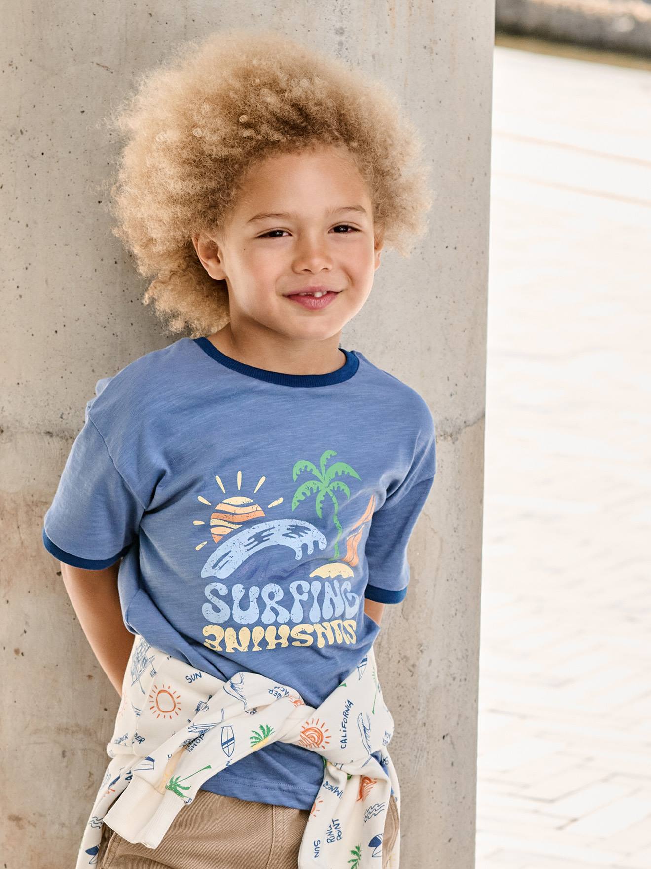 T-shirt met korte mouwen blauw