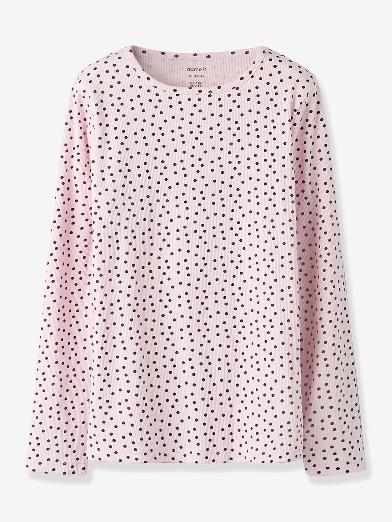 T-shirt meisjes NAME IT Slim-Fit roze (poederkleur)