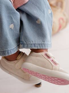Schoenen-Baby schoenen 17-26-Loopt meisje 19-26-Sneakers-Stoffen tennisschoenen met klittenband voor babymeisjes