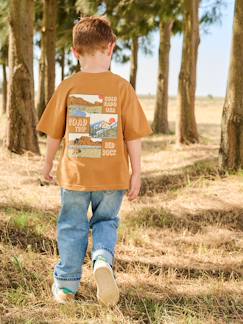 Jongens-T-shirt met korte mouwen en motief voor jongens