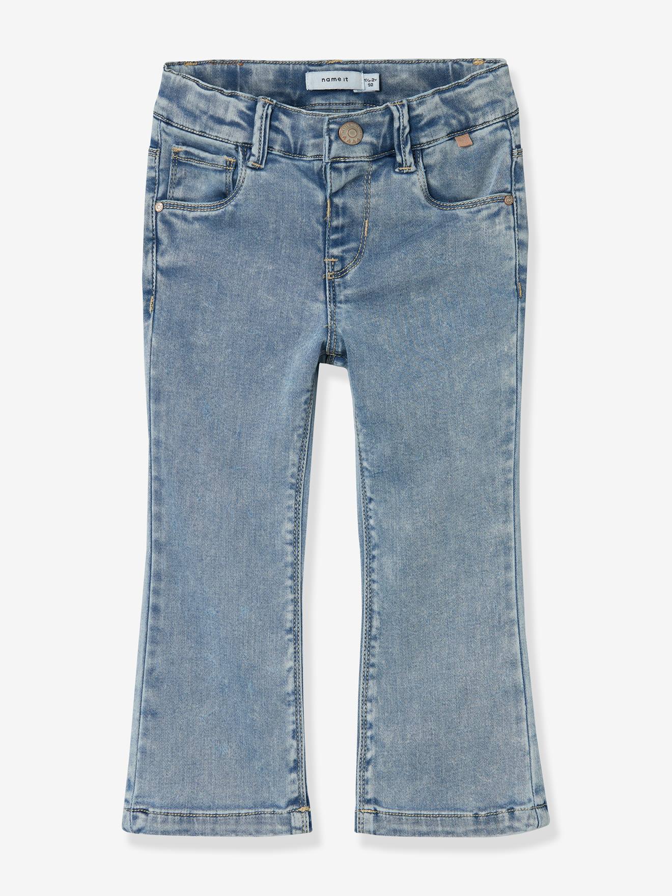 NAME IT bootcut jeans voor meisjes van Lyocell gebleekt denim