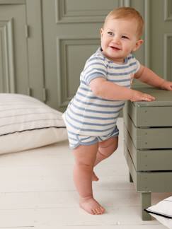 Baby-Badstoffen babyset met T-shirt en short