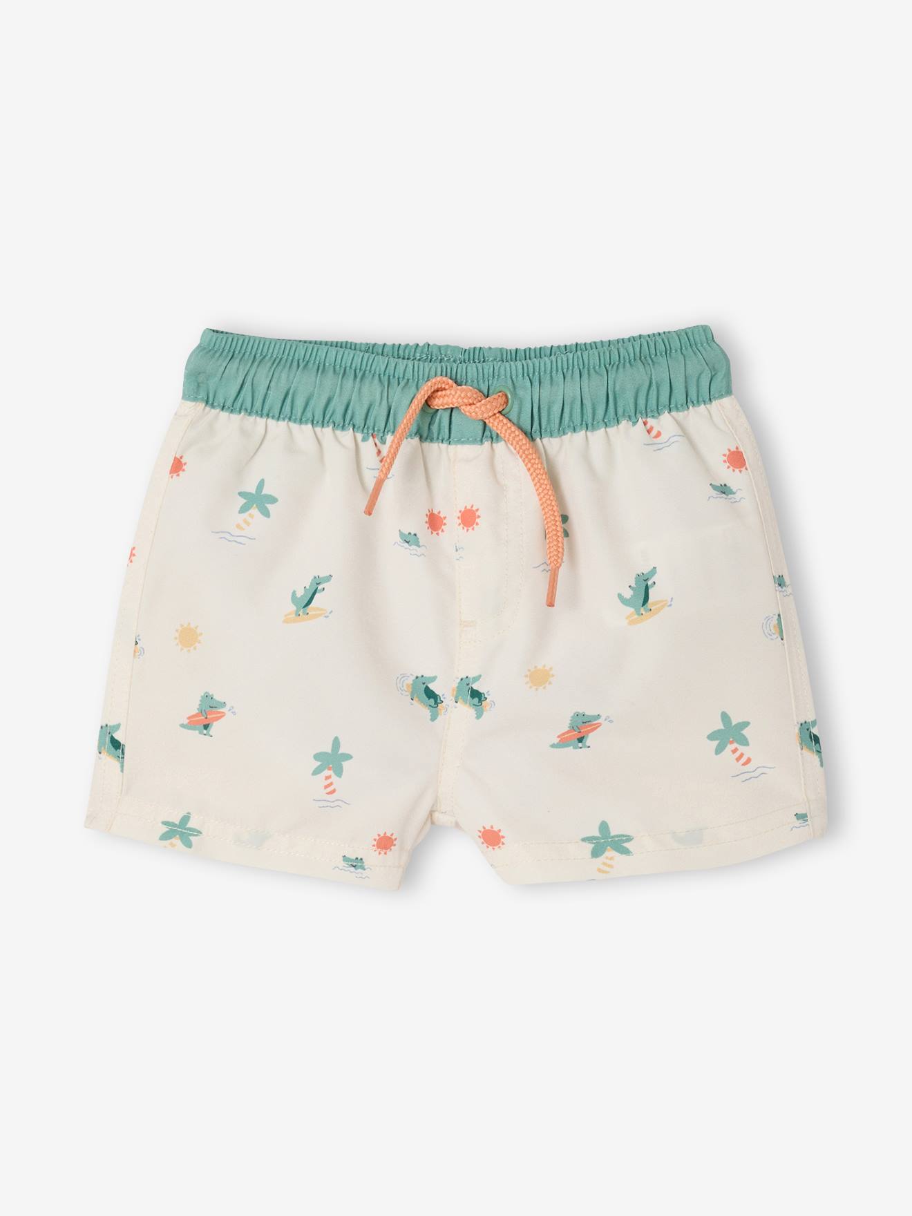 Zwemshort baby croco ecru