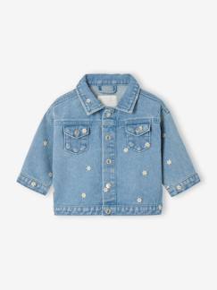 Baby-Denim jas baby meisjes bloemen