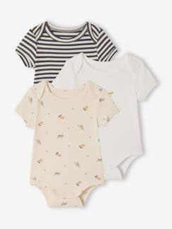Baby-Body-Set van 3 body's baby korte mouwen hond