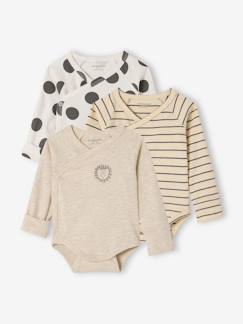 Baby-Body-Set van 3 body's voor pasgeborenen met lange mouwen