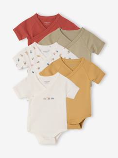 Baby-Body-Set van 5 body's geboorte tractor biologisch katoen
