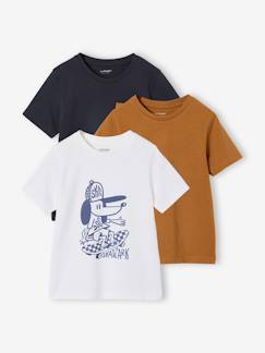 Jongens-T-shirt, poloshirt, souspull-T-shirt-Set van 3 T-shirt met korte mouwen