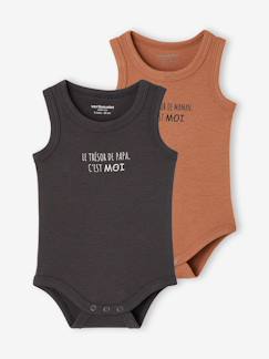 Baby-Body-Set van 2 body's voor jongens van biologisch katoen