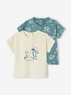 Baby-T-shirt, souspull-T-shirt-Set van 2 t-shirts met korte mouwen baby