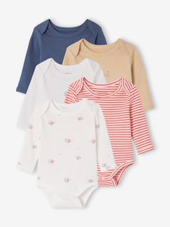 Baby-Body-Set van 5 body's met lange mouwen walvis