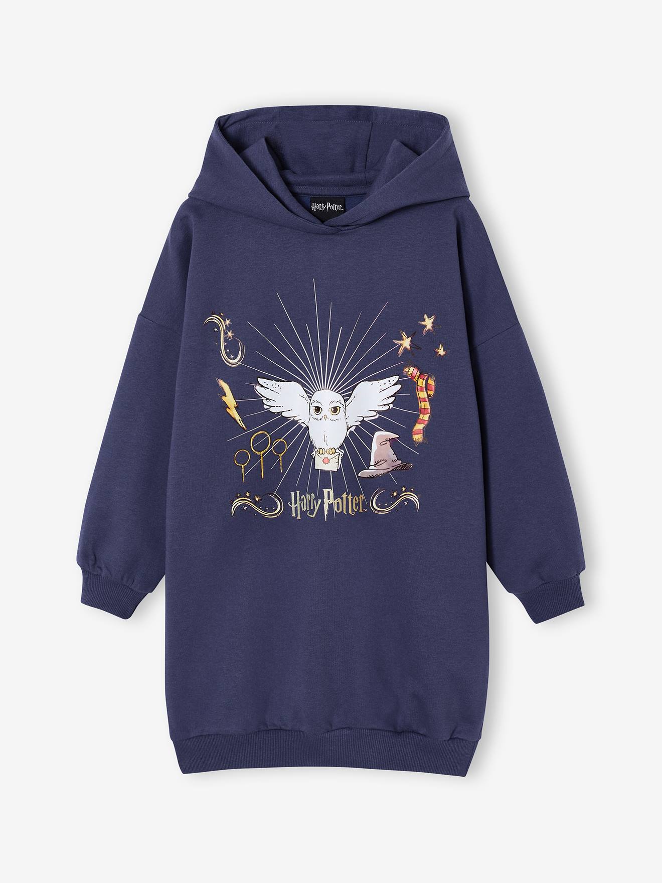 Harry Potter sweaterjurk met capuchon voor meisjes nachtblauw