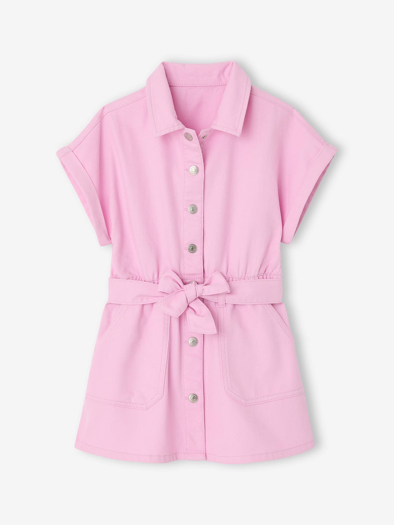 Meisjes met in katoenen twill zachtpaars