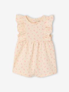 Baby-Babyromper Basics met geruite mouwtjes 