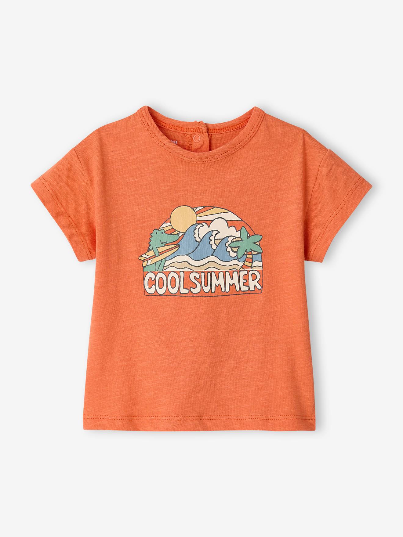 T-shirt baby jongen biologisch katoen sinaasappel