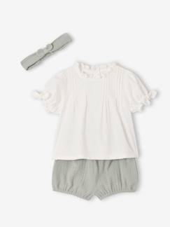 Baby- 3-delig katoenen set voor babymeisjes