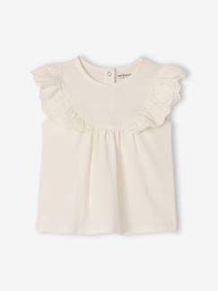 Baby-T-shirt, souspull-T-shirt-T-shirt met Engels borduursel babymeisje